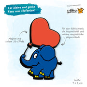 3-D-Magnet-Elefant-Herzballon