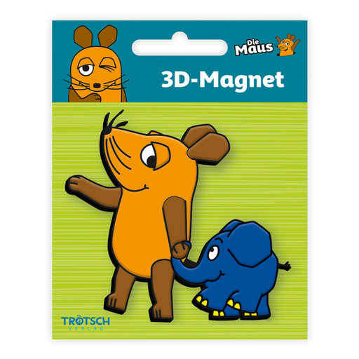 3-D-Magnet-Maus-und-Elefant