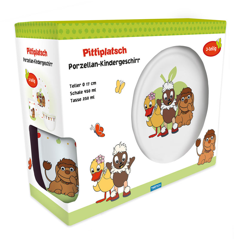3tlg-Geschirrset-Pittiplatsch