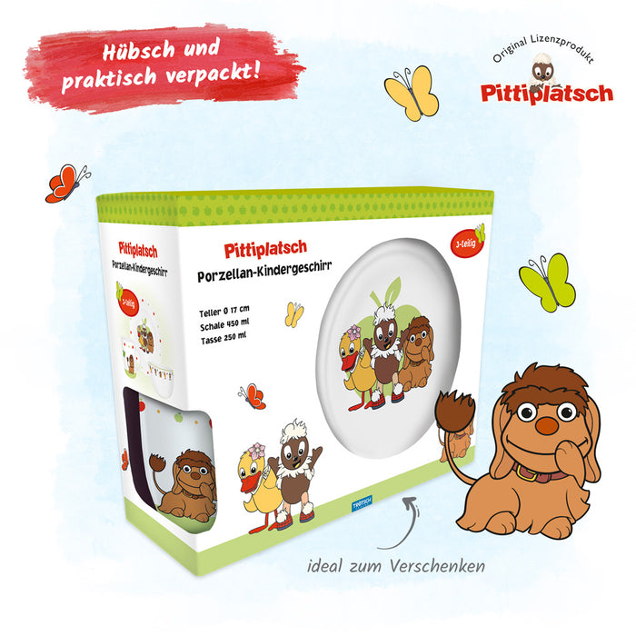 3tlg-Geschirrset-Pittiplatsch