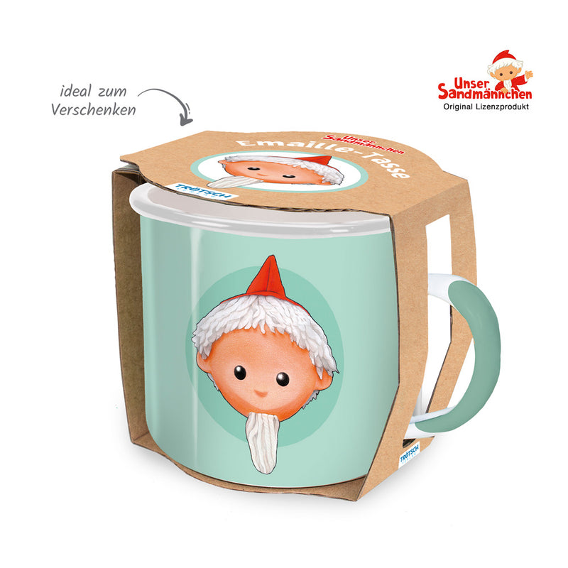 Emaillebecher-Sandmann-retro