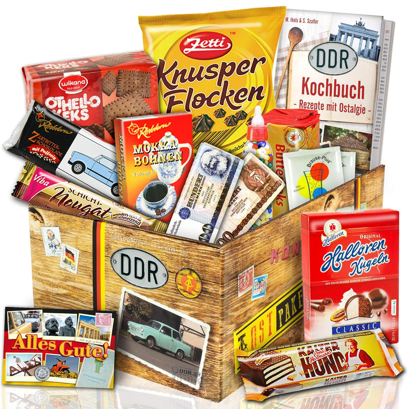 Geschenkbox Ostpaket "DDR SÜSSIGKEITEN BOX L"