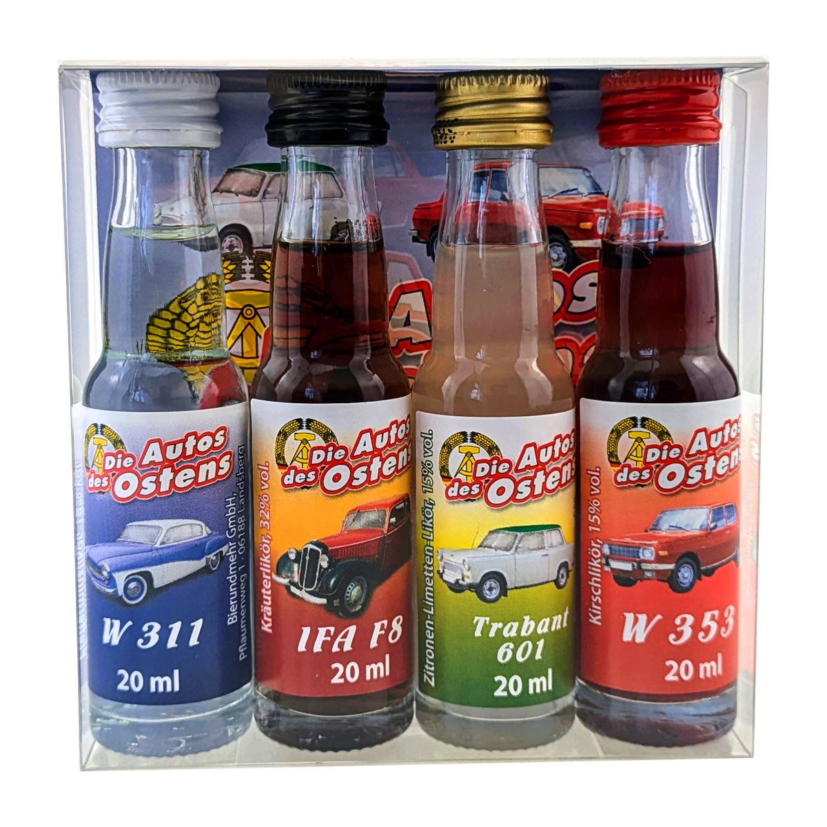 DDR Spaßliköre Edition Auto 4x 0,02l