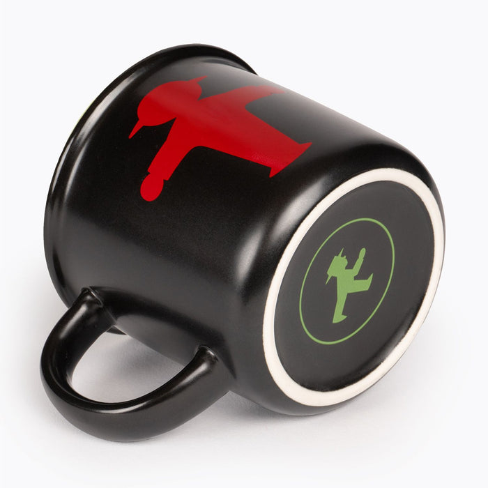 Schwarzer Ampelmann-Henkeltasse Spülmaschinen- & Mikrowellen geeignet -0,3l- Keramik mit edlen Ampelmann-Aufdruck