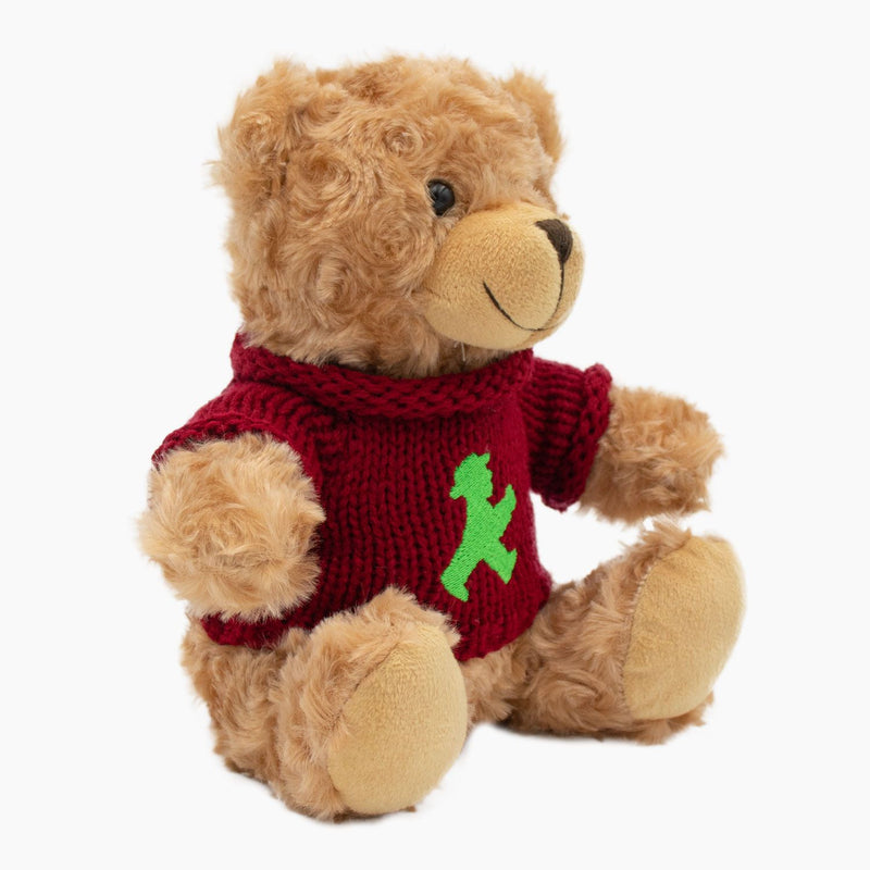 Weicher Berliner Plüsch-Teddybär mit feiner AMPELMANN-Stickerei zum Kuscheln - 23cm groß