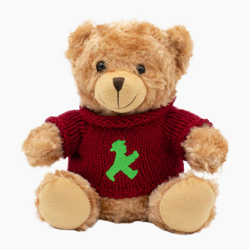 Weicher Berliner Plüsch-Teddybär mit feiner AMPELMANN-Stickerei zum Kuscheln - 23cm groß
