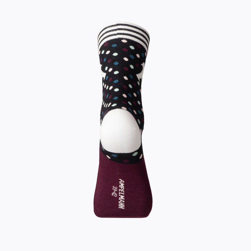 Violett-bunte Socken von Ampelmann - mit hautfreundlicher Bio-Baumwolle & super Tragekomfort