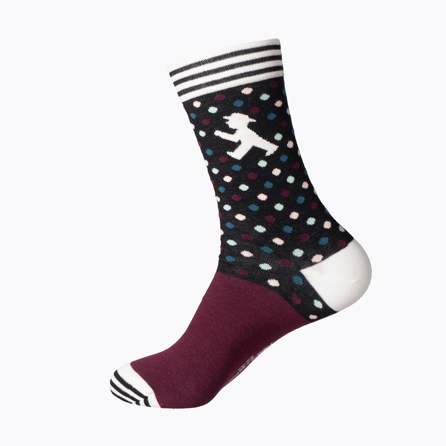 Violett-bunte Socken von Ampelmann - mit hautfreundlicher Bio-Baumwolle & super Tragekomfort