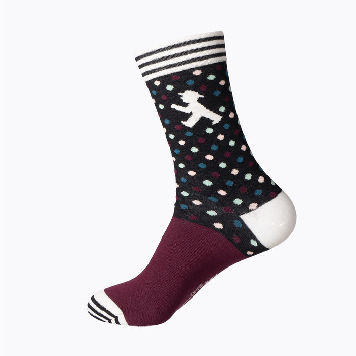 Violett-bunte Socken von Ampelmann - mit hautfreundlicher Bio-Baumwolle & super Tragekomfort
