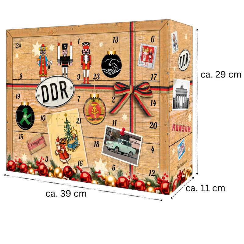 Frohe Weihnachten - DDR Adventskalender 2025 mit Kultartikeln von Zetti, Dr. Quendt, Komet & Pfeffi – 24 nostalgische Überraschungen für Ostalgie-Fans