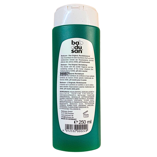 Badusan Duschbad Das Original – revitalisierend mit Koniferenduft & Rosskastanie 250 ml