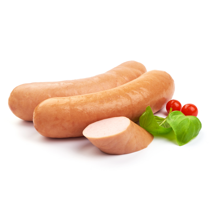 Döbelner Zwerge Bockwürstchen im Schweinedarm, 6 × 30 g, Abtropfgewicht 180 g – geräuchert, in klarer Lake