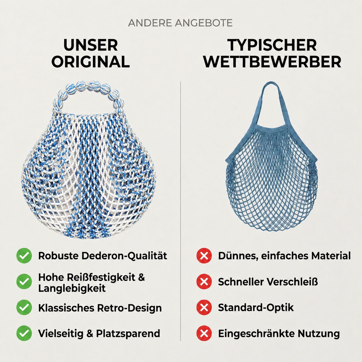 DDR Mininetz Dederon blau weiss