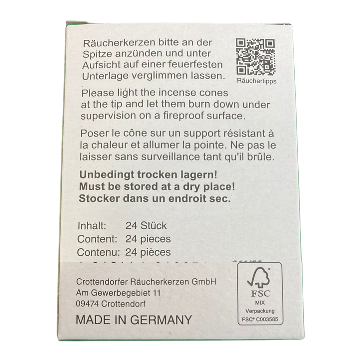 Crottendorfer Räucherkerzen Tannenduft, 24 Stück