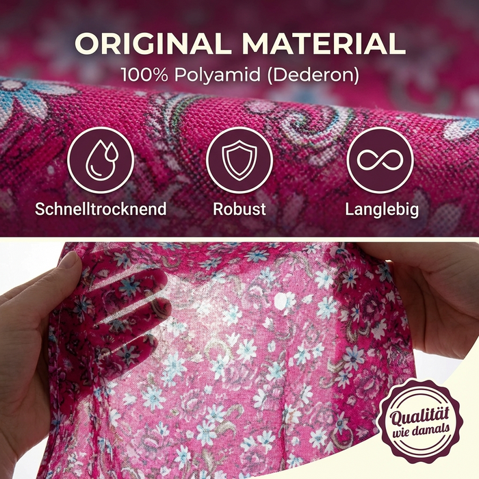 Dederon Kittel-Schürze in rosa - locker-leichter Schnitt - tolles Muster und leuchtende Farben