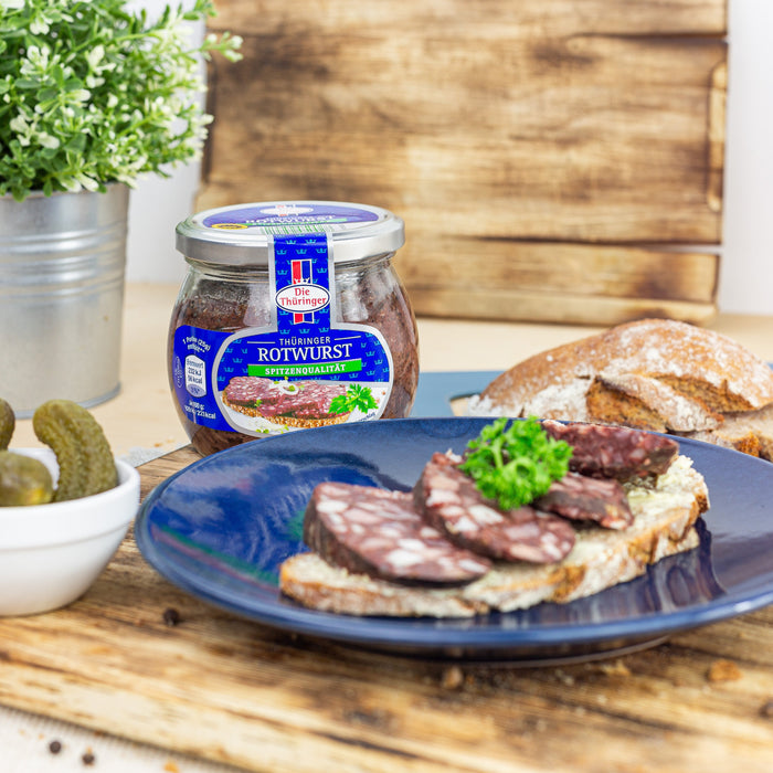Die Thüringer Rotwurst im Schraubglas - herzhaft, traditionell, streichzart - 300g