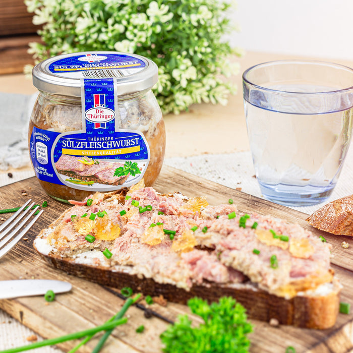 Die Thüringer Sülzfleischwurst im Glas - deftig & herzhaft mit feiner Würze - 300g