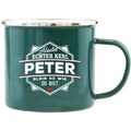 Emaille Becher / Tasse Peter bleib wie du bist