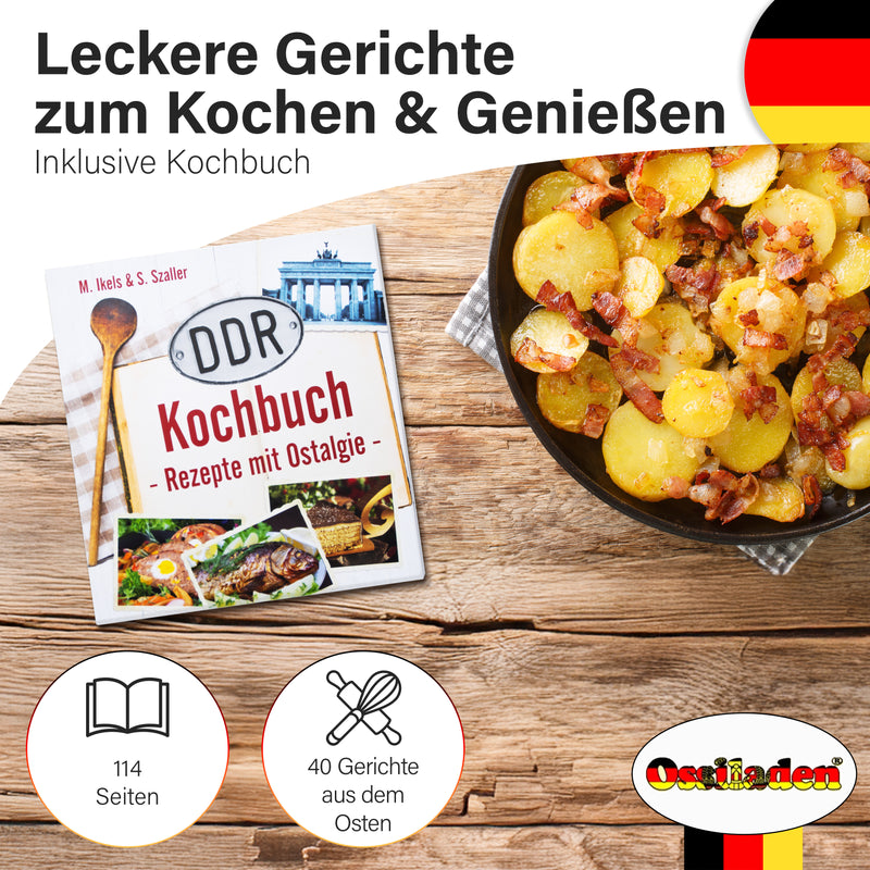 Ostpaket "SPEZIALITÄTEN BOX XXL" mit Buch - Marken der DDR