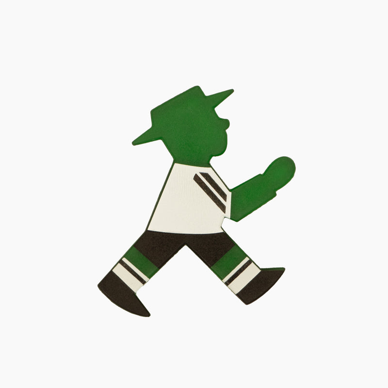 Ampelmann-HÄFTLING-IM-TRIKOT-Magnet-grün-Geher