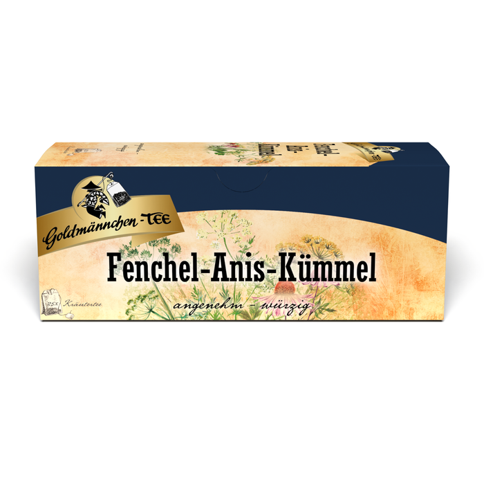 Goldmännchen Tee Fenchel-Anis-Kümmel mit Echinacea – angenehm würziger Kräutertee, 25 lose Teebeutel