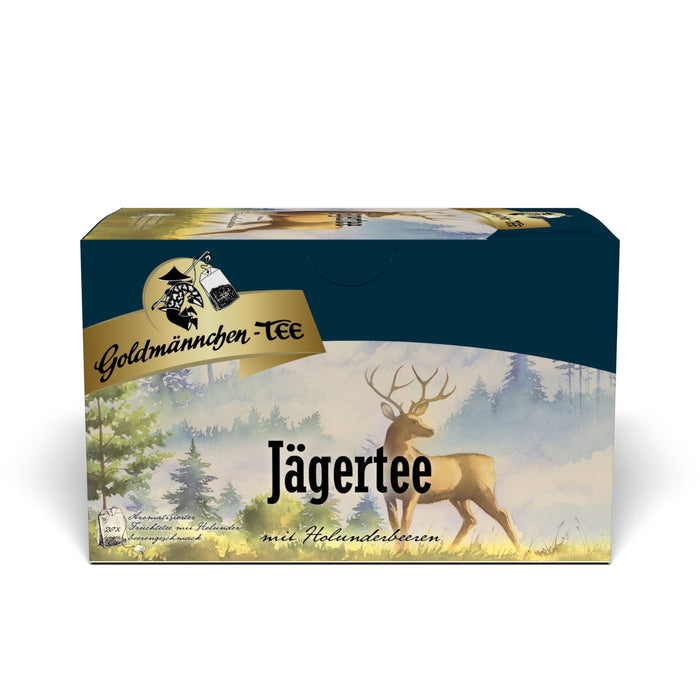 Goldmännchen Tee Jägertee mit Holunderbeeren – aromatisierter Früchtetee, 20 einzelne Teebeutel