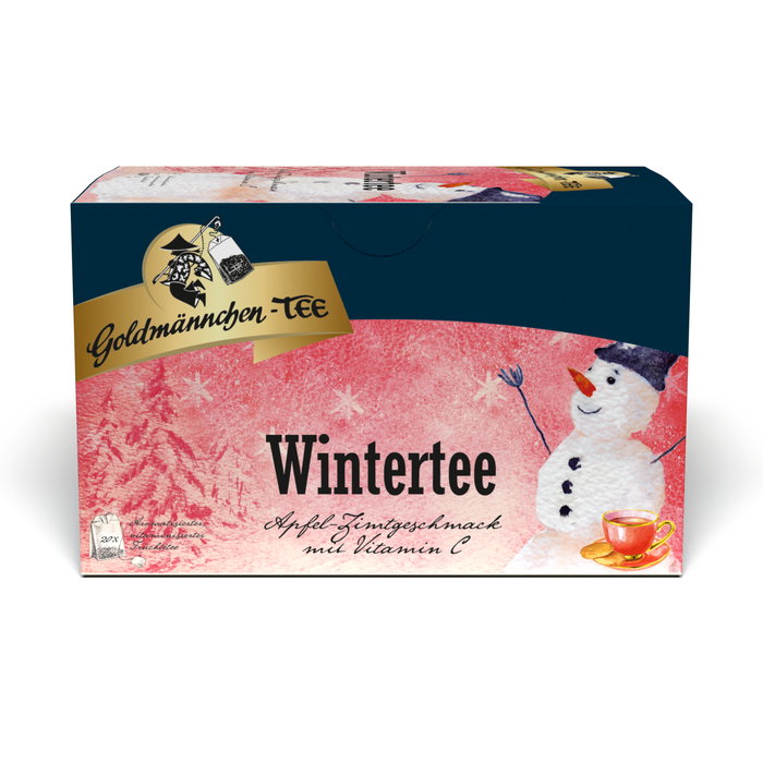 Goldmännchen Tee Wintertee Apfel-Zimt – aromatisierter Früchtetee mit Vitamin C, 20 einzeln kuvertierte Teebeutel