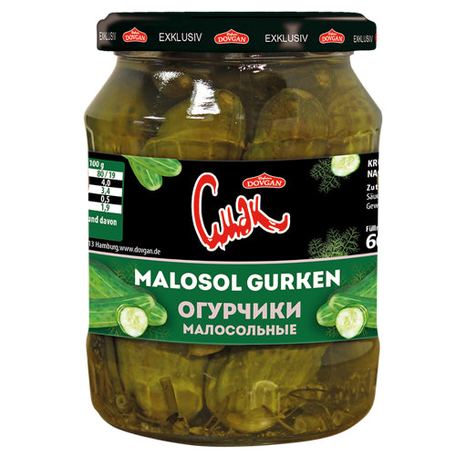 CMAK Malosolgurken 660 g – Mild gesäuerte Gurken nach osteuropäischer Rezeptur, knackig & pikant im Gewürz- und Kräutersud; Abtropfgewicht: 330g