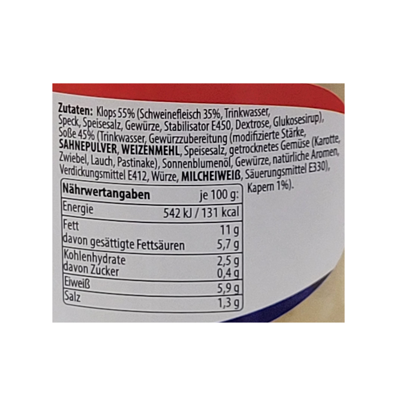Döbelner Königsberger Klopse in feiner Kapernsauce 600g - Tradition seit 1958