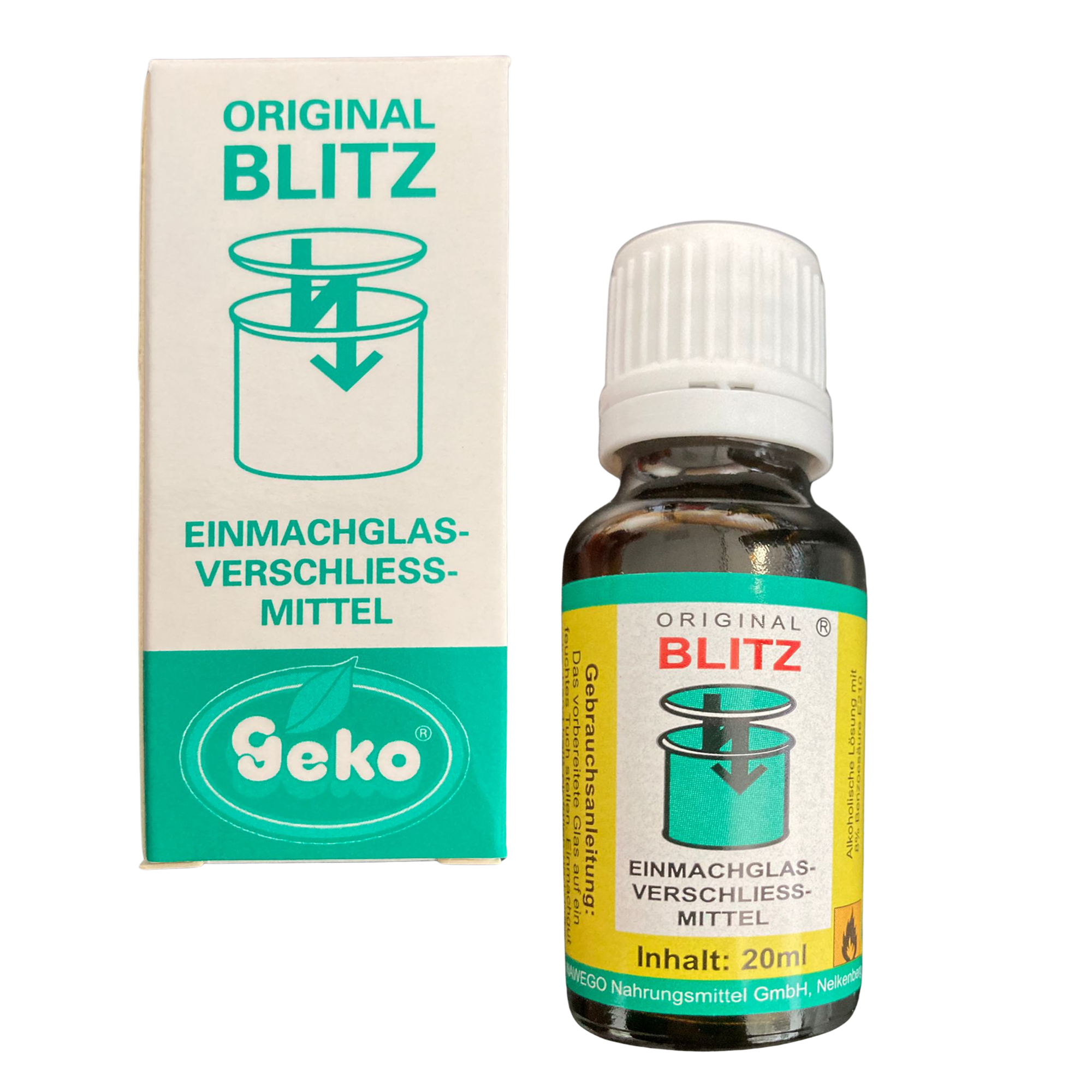 GEKO Original Blitz Einmachtropfen – Schnell konserviert: Obst, Rhabarber & Kürbis – 20 ml