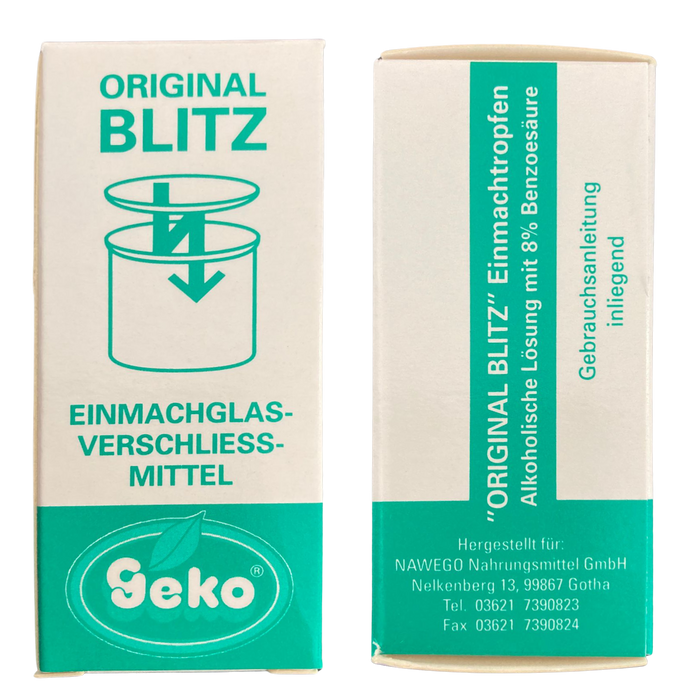 GEKO Original Blitz Einmachtropfen – Schnell konserviert: Obst, Rhabarber & Kürbis – 20 ml