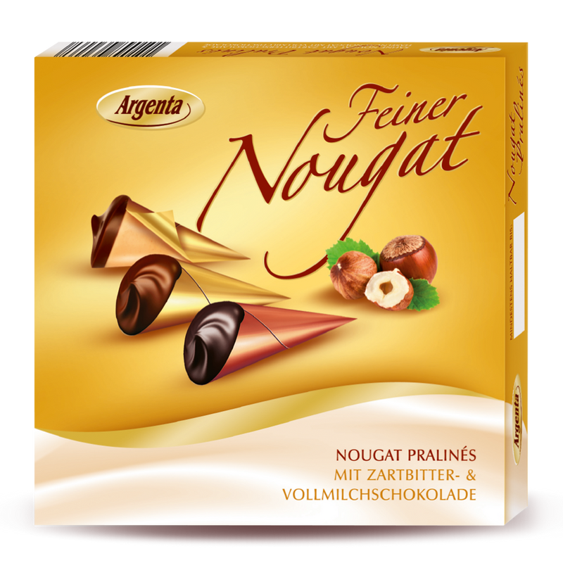 Edle Nougat-Pralinés in Mini-Tüten – Zartbitter & Vollmilch von Argenta, 100 g