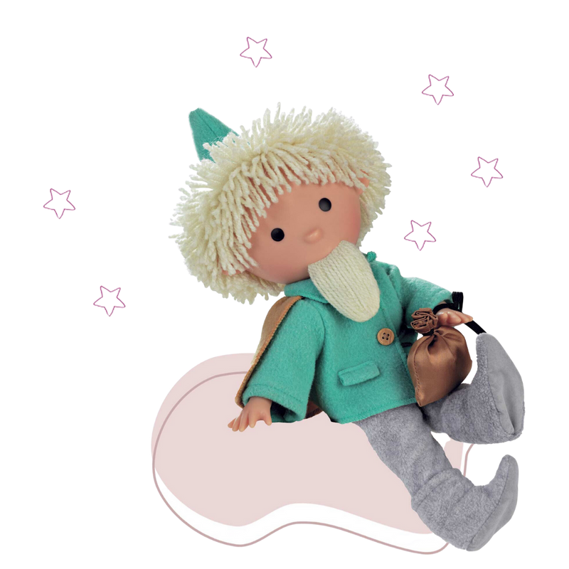 Sandmann Puppe 39 cm mit Musik.