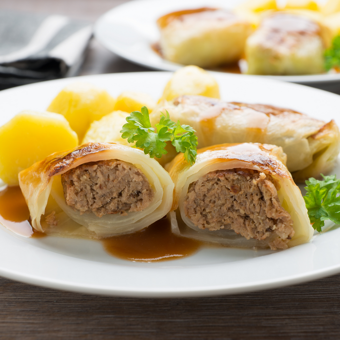 Dreistern 2 Kohlrouladen handgewickelt in Sauce - einfach erwärmen & schmecken lassen - 800g