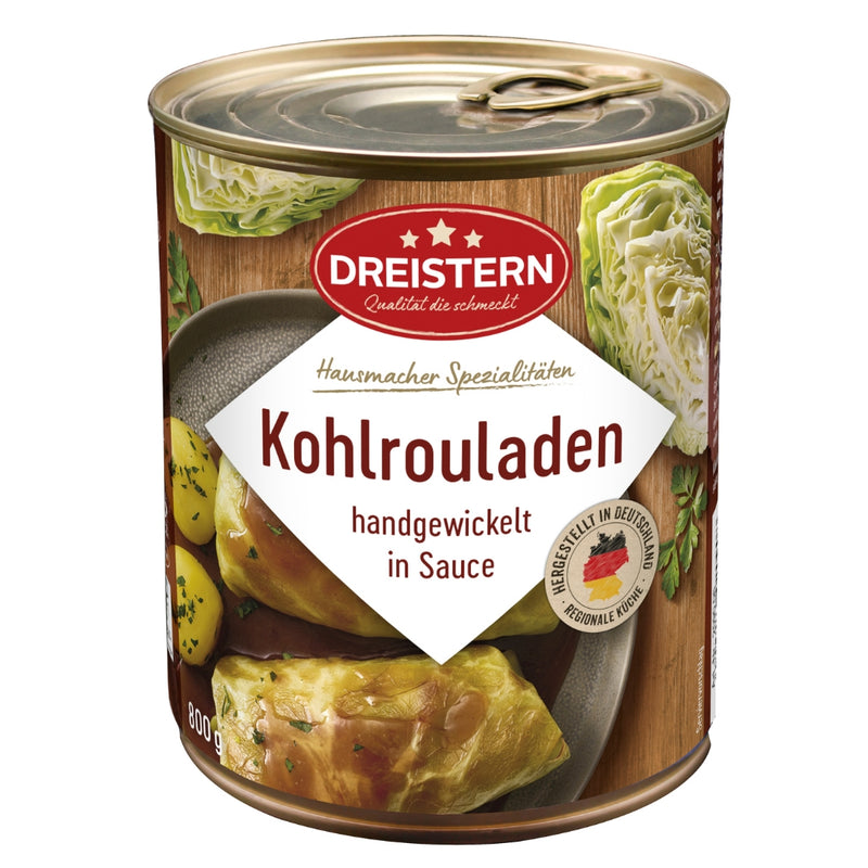 Dreistern 2 Kohlrouladen handgewickelt in Sauce - einfach erwärmen & schmecken lassen - 800g