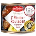 Dreistern Gourmet Rinderrouladen 500g – 2 handgerollte Rouladen mit klassischer Füllung in pikanter Bratensauce – Hausmacher Qualität, schnell zubereitet & lange haltbar