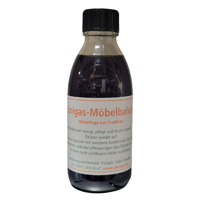Purigas Möbelbalsam dunkel - Strahlkraft & hochwertige Pflege für dunkle Holzarten, 100ml