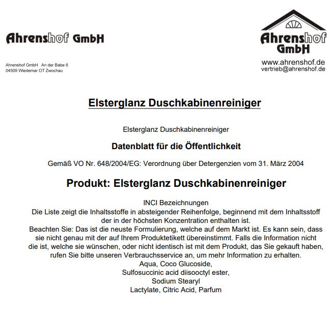 Elsterglanz Duschkabinen Schaumspray - effektiv & sauber, 750ml