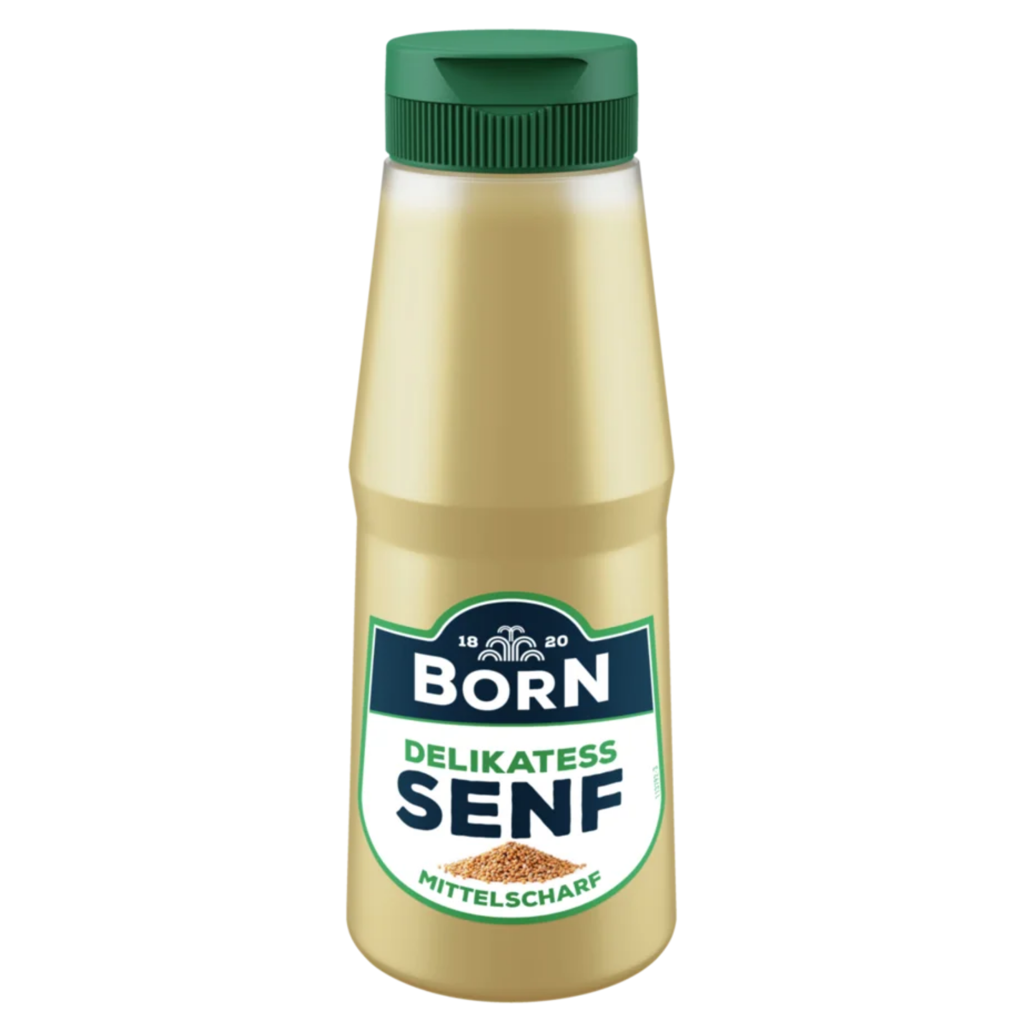 Born Delikatess-Senf mittelscharf 300ml Dosierflasche - ohne Zusatz von Farb- und Konservierungsstoffen