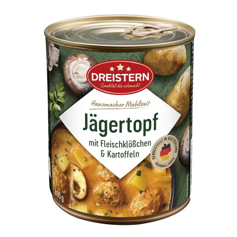 6x Dreistern Jägertopf 800g (Dose)