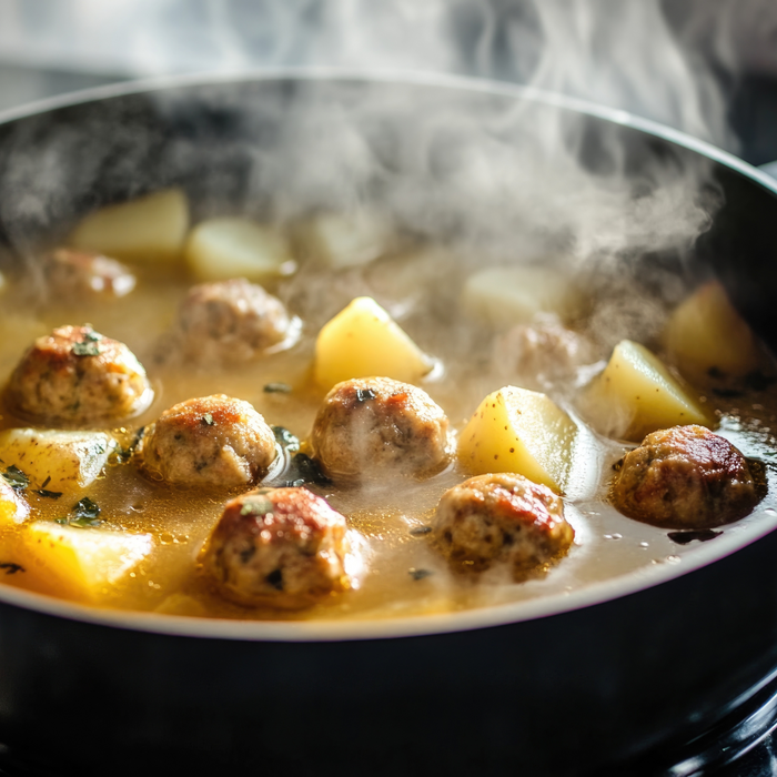Dreistern Jägertopf 800g – Deftiger Eintopf mit Fleischklößchen, Kartoffeln & Champignons in würziger Jägersoße – Hausmacher Qualität, schnell zubereitet & lange haltbar