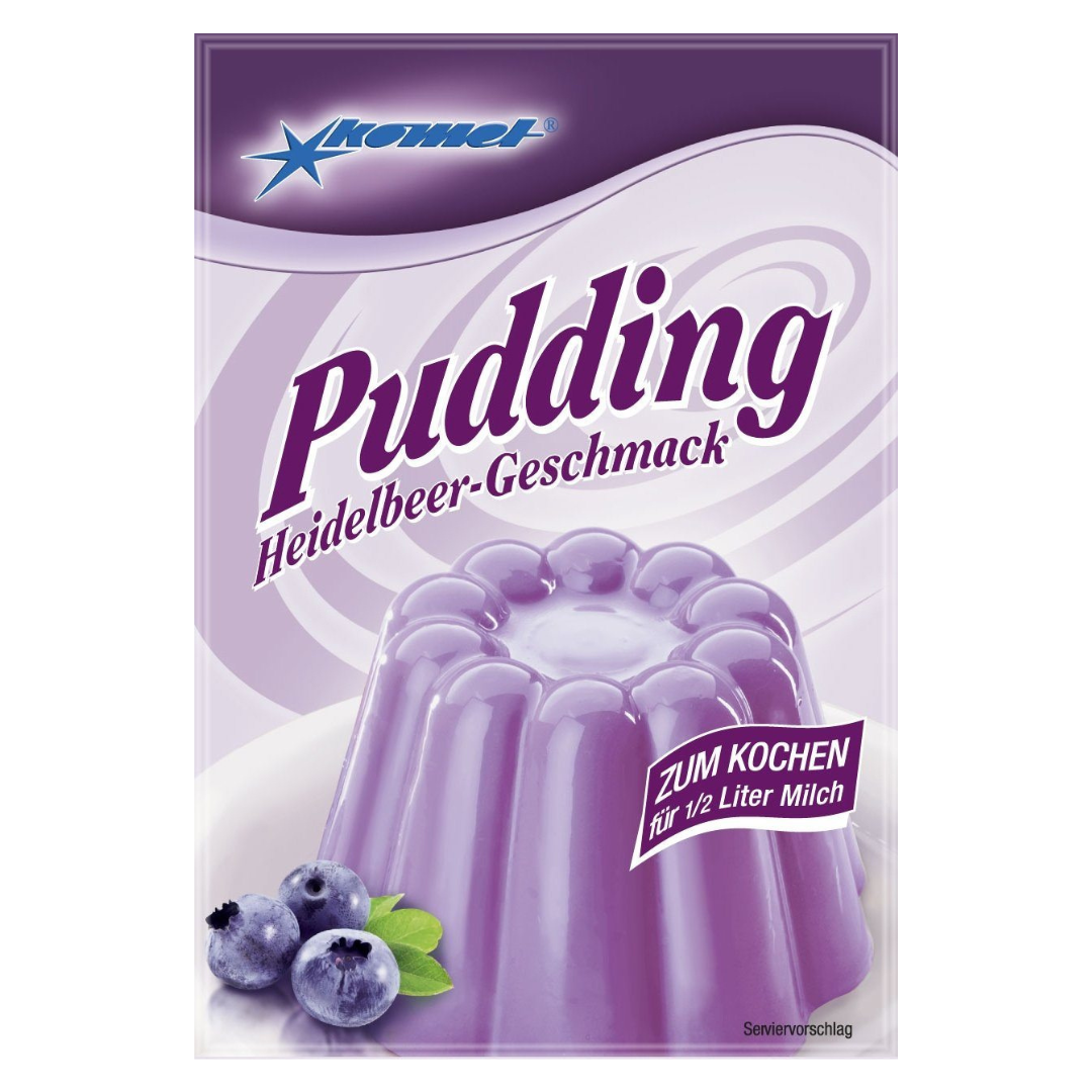 Komet Pudding -Heidelbeer.