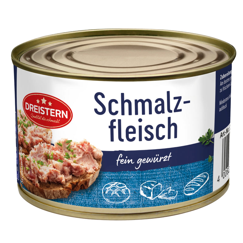 Dreistern – Schmalzfleisch 400g fein gewürzt nach Original-Rezept einfach öffnen und sofort genießen