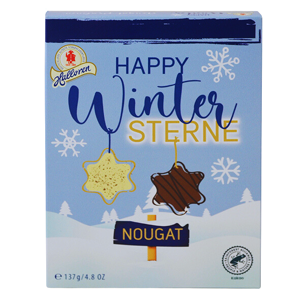 Weihnachts Sterne Nougat (Halloren).