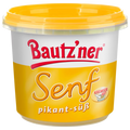 Bautzner Senf pikant-süß 200 ml – grobkörniger Senf nach Kremser Art, vegan, ohne Zusatzstoffe