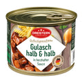 Dreistern Gulasch halb & halb in herzhafter Sauce 500g – Deutscher Klassiker, schnell zubereitet & lange haltbar