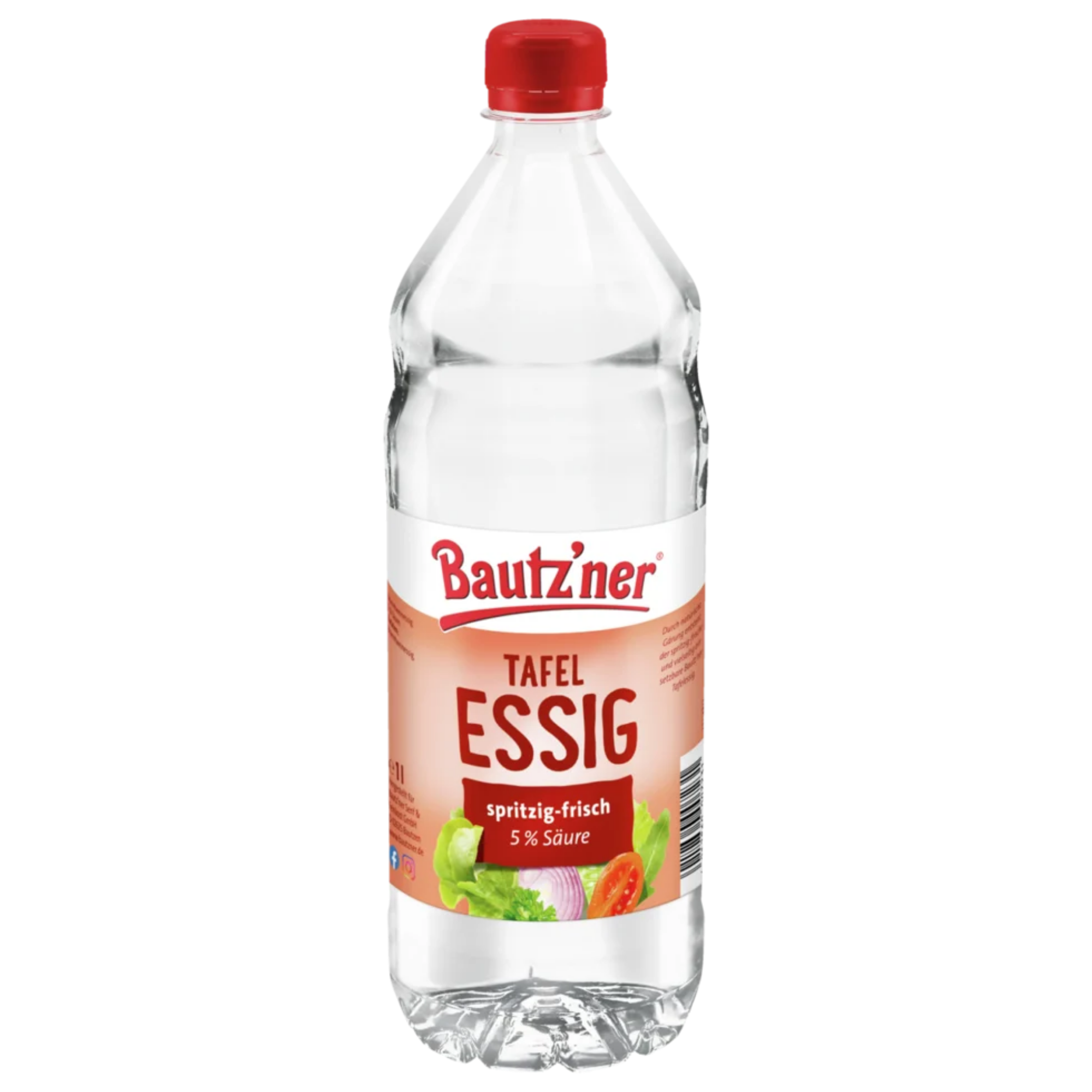 Bautzner Tafelessig 1 l – milder Essig mit 5 % Säure  vegan, glutenfrei & laktosefrei