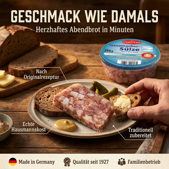 Dreistern - Hausmacher Sülze im Glas - herzhaft - Qualität vom Feinsten 250g