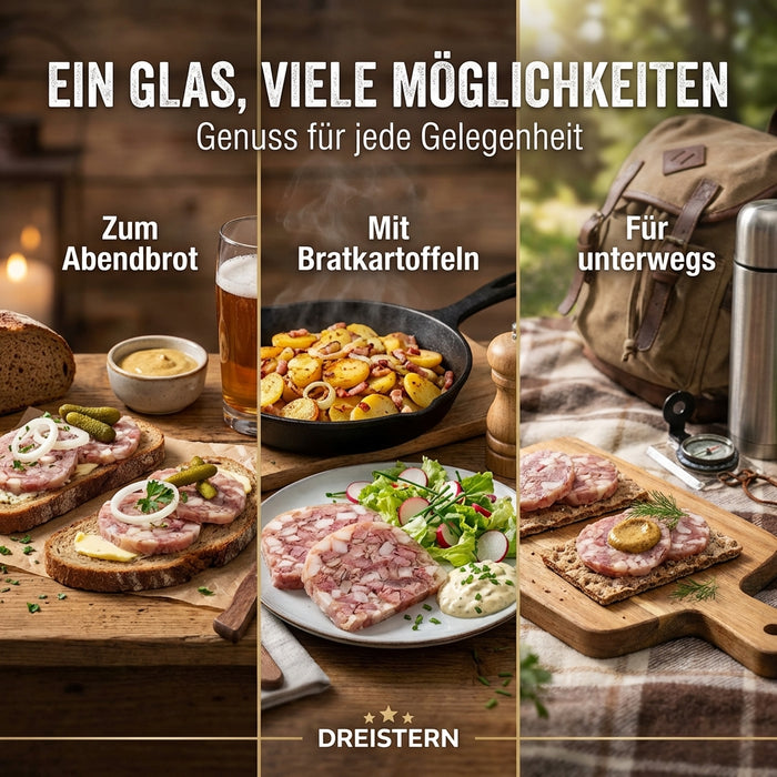 Dreistern - Hausmacher Sülze im Glas - herzhaft - Qualität vom Feinsten 250g