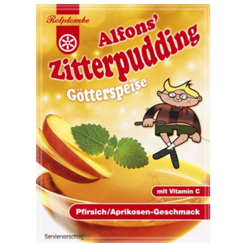 Alfons Zitterpudding - Götterspeise Pfirsich/Aprikose (Rotplombe)